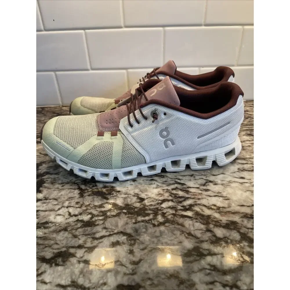 On Cloud Womens 10.5 Running Ice Haze Sneakers Green Purple